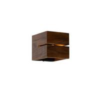 QAZQA Landelijke wandlamp walnoot hout 9,7 - Transfer Groove