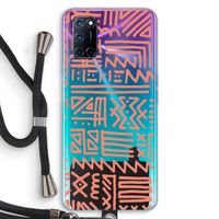 Marrakech Pink: Oppo A72 Transparant Hoesje met koord