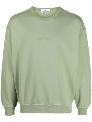 Stone Island sweat en coton à logo brodé - Vert