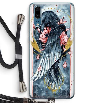 Golden Raven: Huawei P20 Transparant Hoesje met koord