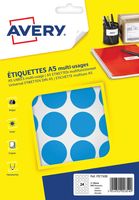 Avery PET30B ronde markeringsetiketten, diameter 30 mm, blister van 240 stuks, lichtblauw - thumbnail