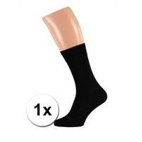 Zwarte kwaliteit heren sokken maat 39/42 39/42  - - thumbnail