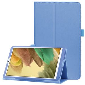 Lunso - Stand flip sleepcover hoes - Samsung Galaxy Tab A7 Lite - Lichtblauw