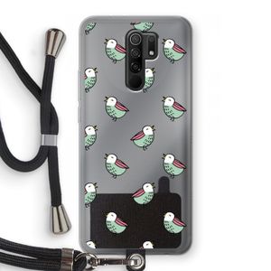 Vogeltjes: Xiaomi Redmi 9 Transparant Hoesje met koord