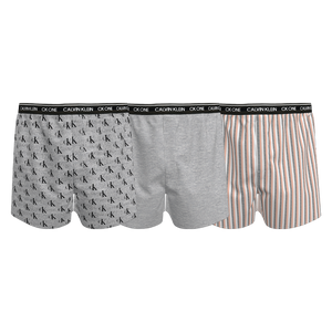 Calvin Klein 3-pack slim fit boxershorts half tone logo/grey/triple stripe