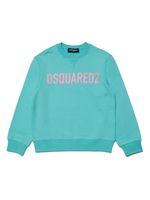 DSQUARED2 KIDS sweat en coton à logo imprimé - Bleu - thumbnail