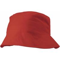 Zonnehoedje/vissershoedjes voor volwassenen - rood - 100% katoen - Zon bescherming