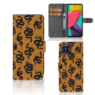 Telefoonhoesje | Met pasjeshouder | voor Samsung Galaxy M53 Snakes