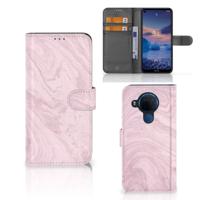 Nokia 5.4 | Bookcase | Marble Pink - Origineel Cadeau Vriendin