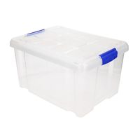 Opbergbox met deksel - 5 liter - transparant - kunststof   -