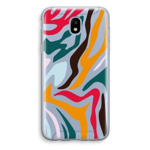 Colored Zebra: Samsung Galaxy J5 (2017) Transparant Hoesje