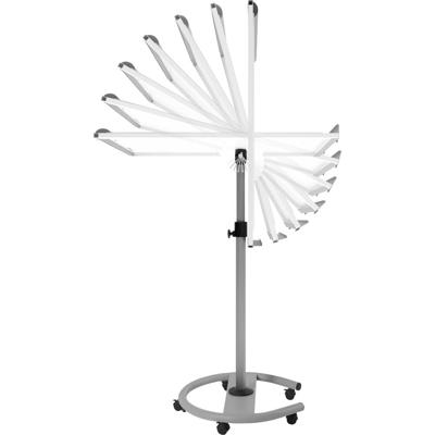 Rocada Flipchart 618 (b x h) 680 mm x 1900 mm Wit, Grijs Afwisbaar, Beschrijfbaar, In hoogte verstelbaar, Incl. opbergbakje, Magneetband R618102