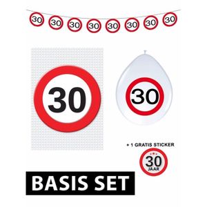 30 jaar versiering pakket verkeersbord basic