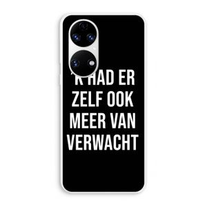 Meer verwacht - Zwart: Huawei P50 Transparant Hoesje