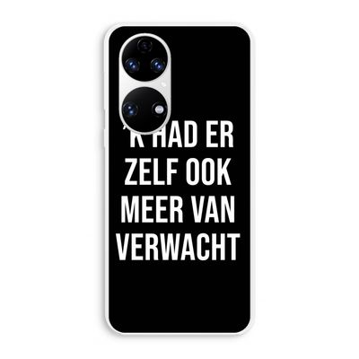 Meer verwacht - Zwart: Huawei P50 Transparant Hoesje