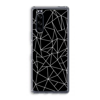 Geometrische lijnen wit: Sony Xperia 5 Transparant Hoesje