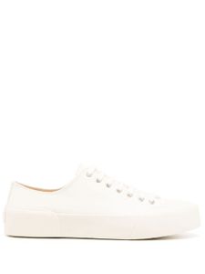 Jil Sander baskets en toile - Blanc