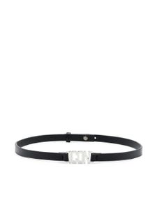 DSQUARED2 bracelet en cuir à plaque Icon - Argent