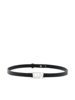 DSQUARED2 bracelet en cuir à plaque Icon - Argent