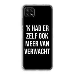 Meer verwacht - Zwart: Samsung Galaxy A22 5G Transparant Hoesje