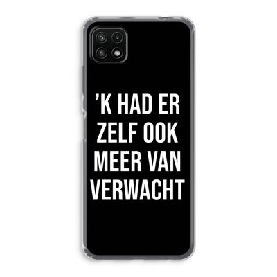 Meer verwacht - Zwart: Samsung Galaxy A22 5G Transparant Hoesje