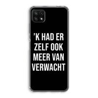 Meer verwacht - Zwart: Samsung Galaxy A22 5G Transparant Hoesje