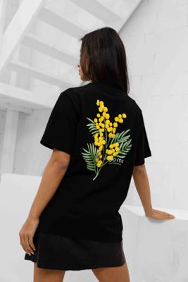 24 Uomo Flower T-Shirt Dames Zwart - Maat XS - Kleur: Zwart | Soccerfanshop