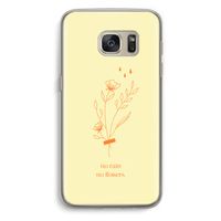 No rain no flowers: Samsung Galaxy S7 Transparant Hoesje