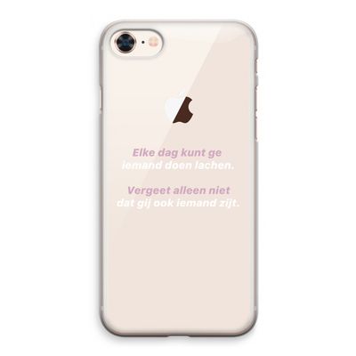 gij zijt ook iemand: iPhone 8 Transparant Hoesje