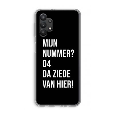 Da ziede van hier - Zwart: Samsung Galaxy A32 5G Transparant Hoesje
