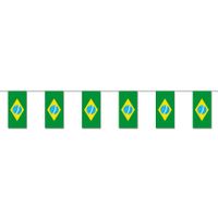 Vlaggetjes slinger Brazilie - 4 meter - papier - landen decoratie   -