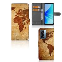OPPO A77 5G | A57 5G | Flip Cover | Wereldkaart