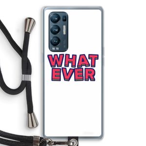 Whatever: Oppo Find X3 Neo Transparant Hoesje met koord
