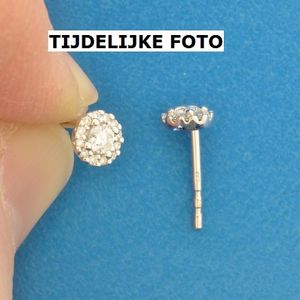 TFT Oorknoppen Rond Diamant 0.24ct (2x 0.12ct) H SI Witgoud Glanzend