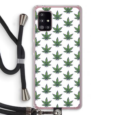 Weed: Samsung Galaxy A51 5G Transparant Hoesje met koord