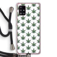Weed: Samsung Galaxy A51 5G Transparant Hoesje met koord
