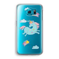 Vliegende eenhoorn: Samsung Galaxy S6 Transparant Hoesje