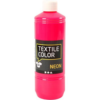 Creativ Company Textielkleur, neon roze, 500 ml/ 1 fles