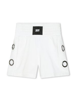 Dkny Kids short en coton à logo appliqué - Blanc