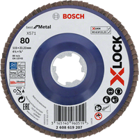 Bosch Accessoires X-LOCK Lamellenschijf Best for Metal recht, kunststof, Ø115mm, G 80, X571 - 1 stuk(s) - 2608619207