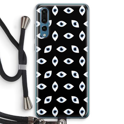 Eyes pattern: Huawei P20 Pro Transparant Hoesje met koord