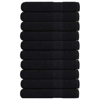 Handdoeken 10 st 100x200 cm 360 g/m 100% katoen zwart