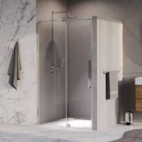BRAUER Stellar Nisdeur - 2-delig - 120x200cm - draaideur - glascoating - omkeerbaar - helder glas - Geborsteld RVS PVD GS-SRN1H120200CE