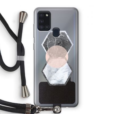 Creatieve toets: Samsung Galaxy A21s Transparant Hoesje met koord