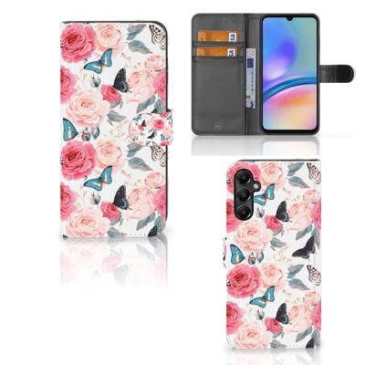 Samsung Galaxy A05s Hoesje Butterfly Roses Samsung Galaxy A05s Hoesje Butterfly Roses