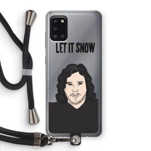 Let It Snow: Samsung Galaxy A31 Transparant Hoesje met koord