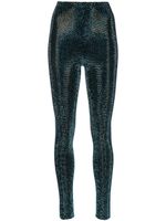 Alexandre Vauthier legging Crystallized à taille haute - Bleu