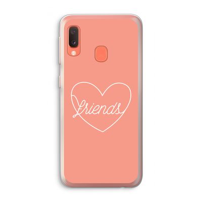 Friends heart: Samsung Galaxy A20e Transparant Hoesje