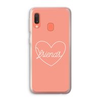 Friends heart: Samsung Galaxy A20e Transparant Hoesje