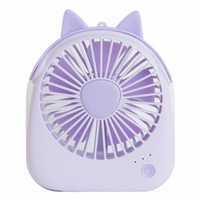 WT-F14 1200 mAh Pig vorm mini draagbare ventilator met 3 snelheidsregeling (paars)